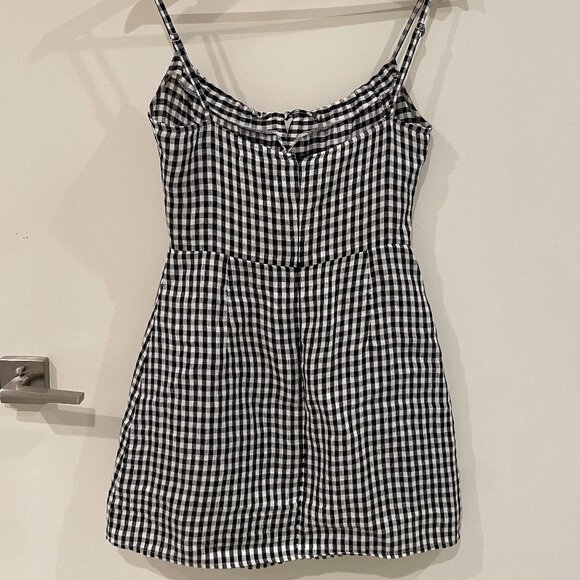Reformation Violaine Linen Gingham Dress - Picture 3 of 5